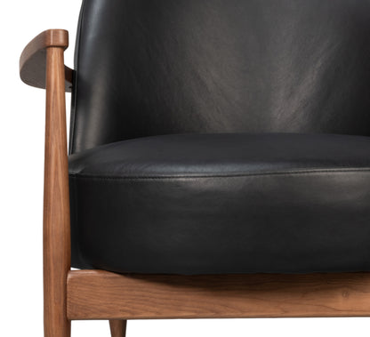 Pindar Armchair-Onyx Black Leather