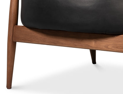 Pindar Armchair-Onyx Black Leather
