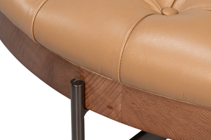 CORBET COCKTAIL OTTOMAN, CARAMEL BROWN