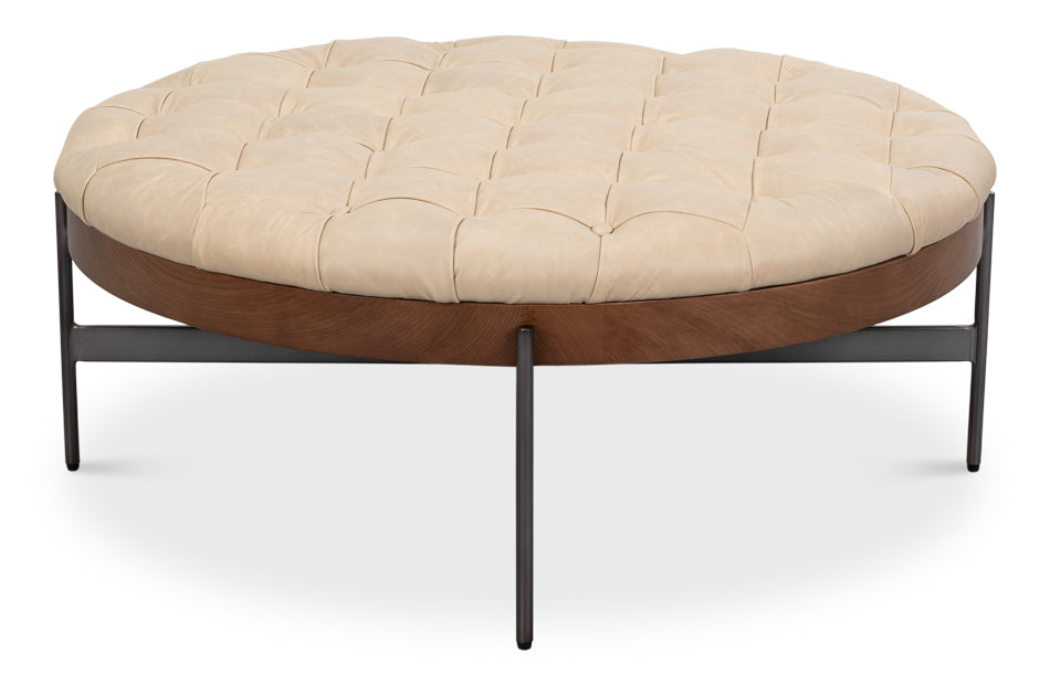 CORBET COCKTAIL OTTOMAN, CAPPUCINO WHITE