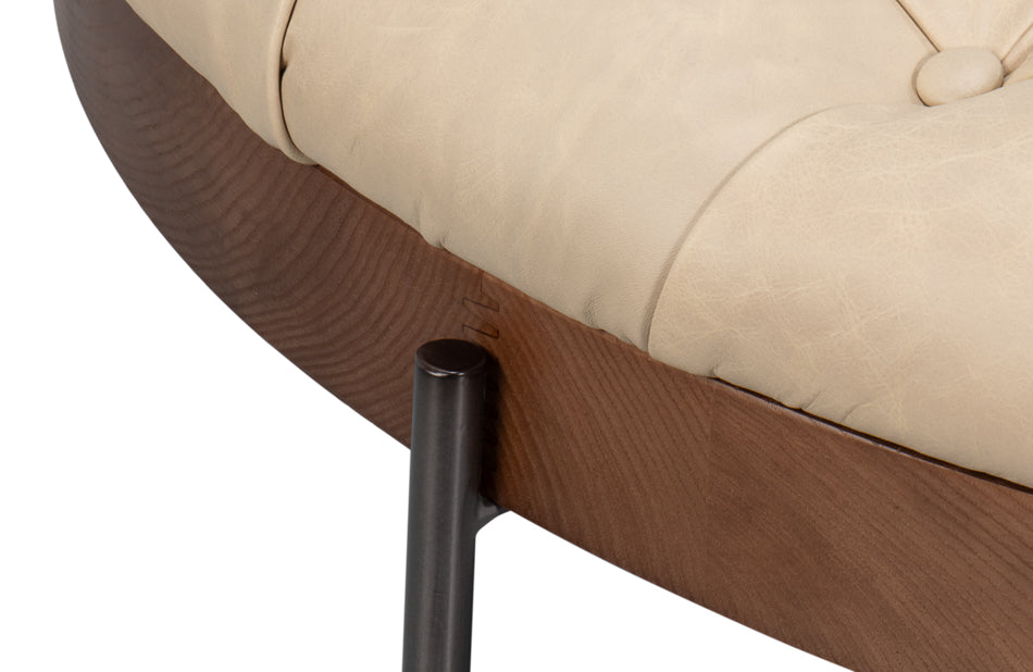 CORBET COCKTAIL OTTOMAN, CAPPUCINO WHITE