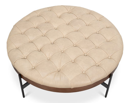 CORBET COCKTAIL OTTOMAN, CAPPUCINO WHITE