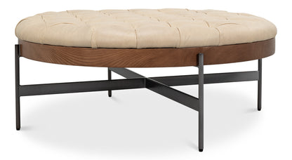 CORBET COCKTAIL OTTOMAN, CAPPUCINO WHITE