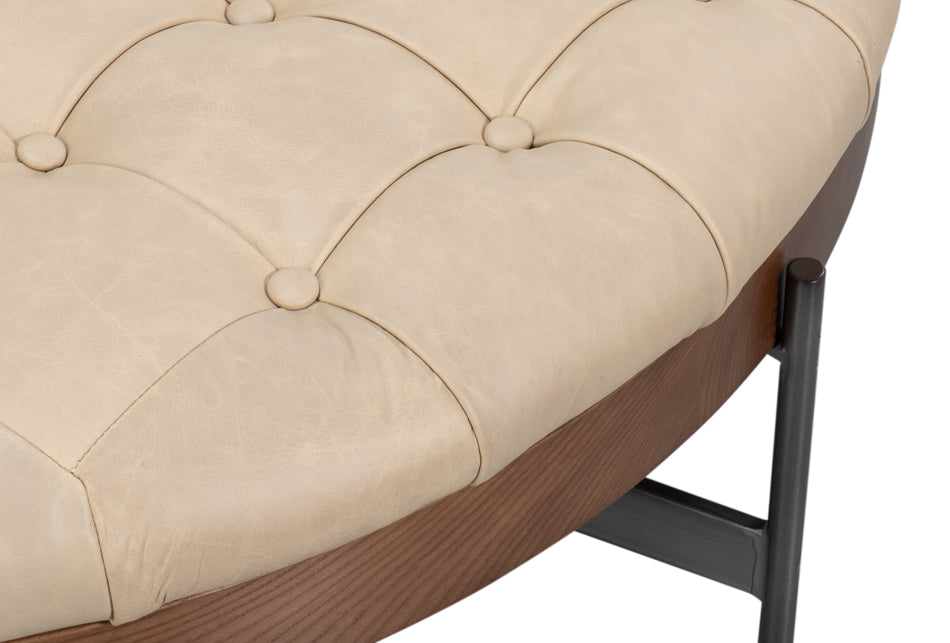 CORBET COCKTAIL OTTOMAN, CAPPUCINO WHITE