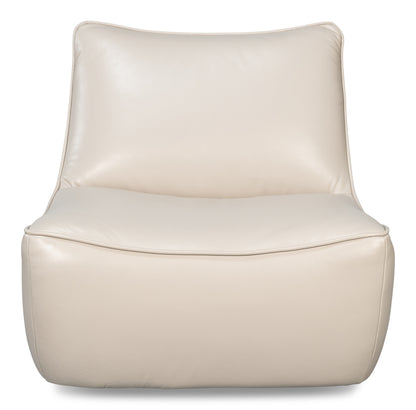 Kennett Swivel Chair Crystal White Leath
