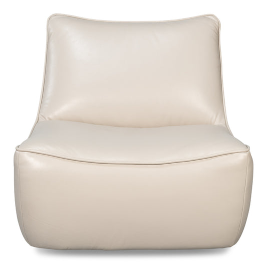 Kennett Swivel Chair Crystal White Leath