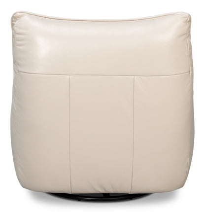 Kennett Swivel Chair Crystal White Leath