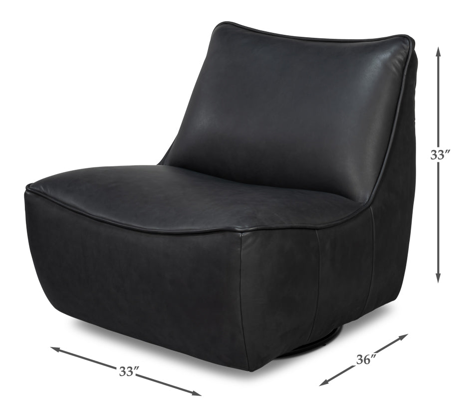 Kennett Swivel Chair Santoni Black