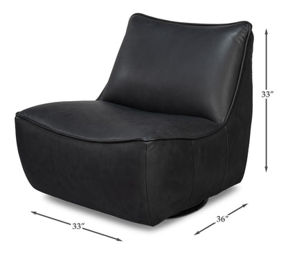Kennett Swivel Chair Santoni Black