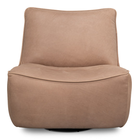 Kennett Swivel Chair Greece Grey Leather
