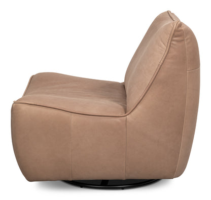 Kennett Swivel Chair Greece Grey Leather
