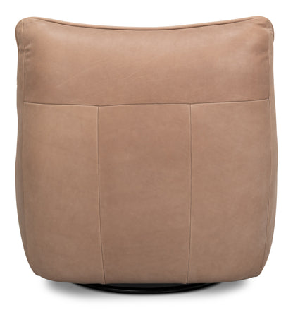 Kennett Swivel Chair Greece Grey Leather