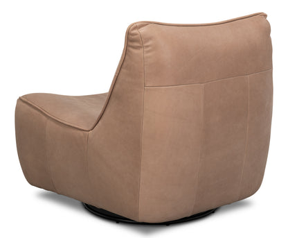 Kennett Swivel Chair Greece Grey Leather