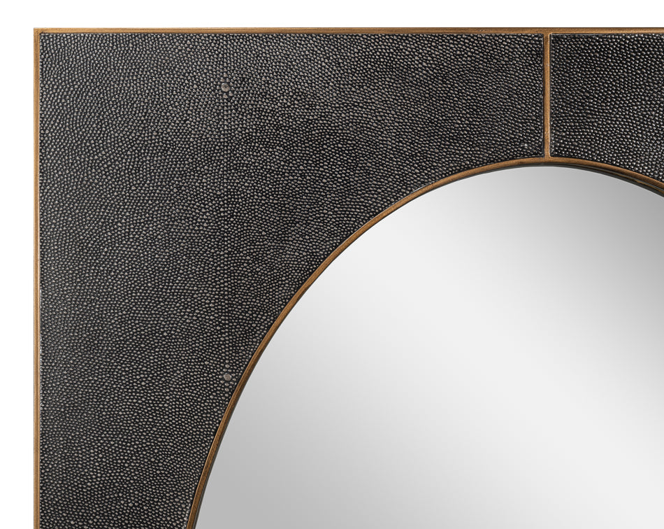 FRANCIS MIRROR, SHAGREEN, ANTIQUE GREY