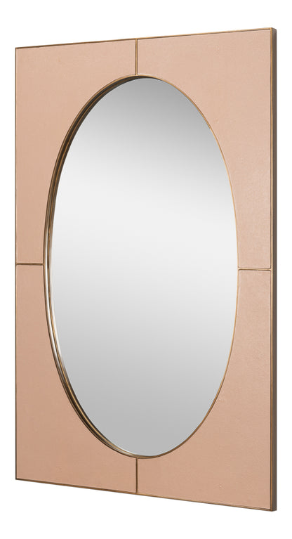 FRANCIS MIRROR, SHAGREEN, ANTIQUE MUSHROOM