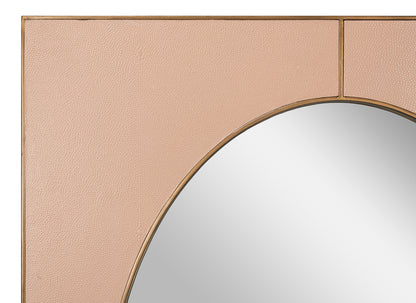 FRANCIS MIRROR, SHAGREEN, ANTIQUE MUSHROOM