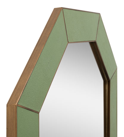 ELEANOR MIRROR, SHAGREEN, WATERCRESS