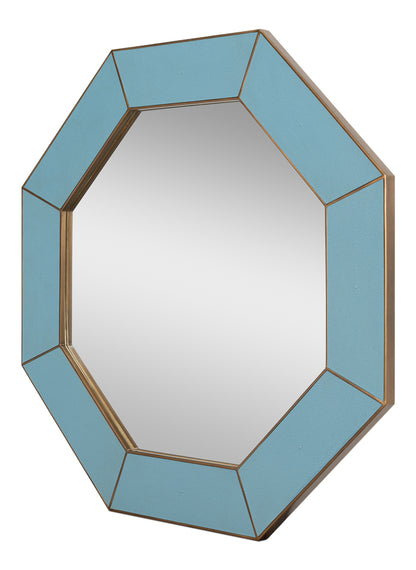 ELEANOR MIRROR, SHAGREEN, CHAMBRAY BLUE
