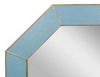 ELEANOR MIRROR, SHAGREEN, CHAMBRAY BLUE