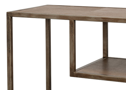 Cullum Shagreen Console  Tawny Brown