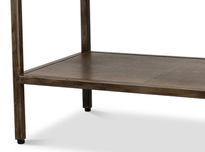 Cullum Shagreen Console  Tawny Brown