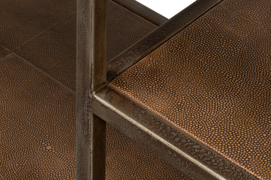 Cullum Shagreen Console  Tawny Brown