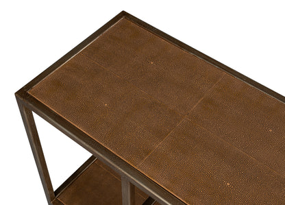 Cullum Shagreen Console  Tawny Brown
