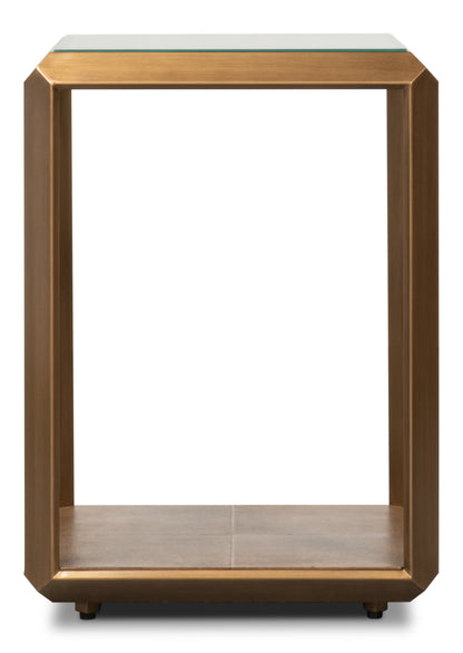 Gilbert Shagreen Side Table Tawny Brown