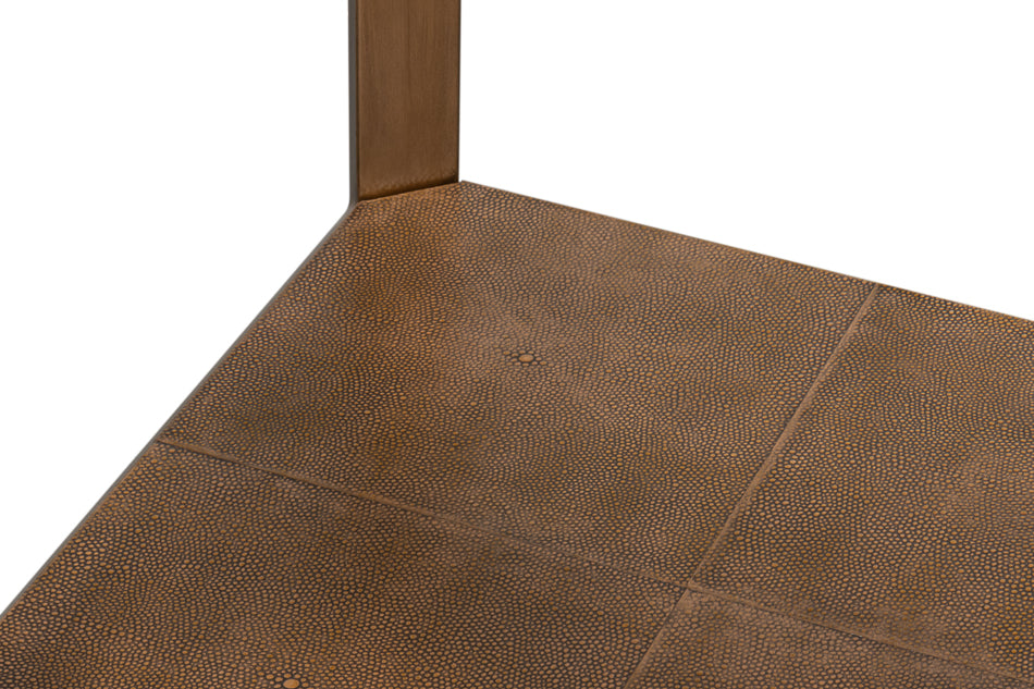 Gilbert Shagreen Side Table Tawny Brown