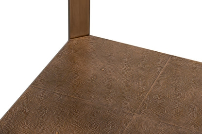 Gilbert Shagreen Side Table Tawny Brown