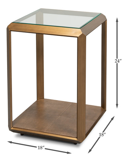 Gilbert Shagreen Side Table Tawny Brown