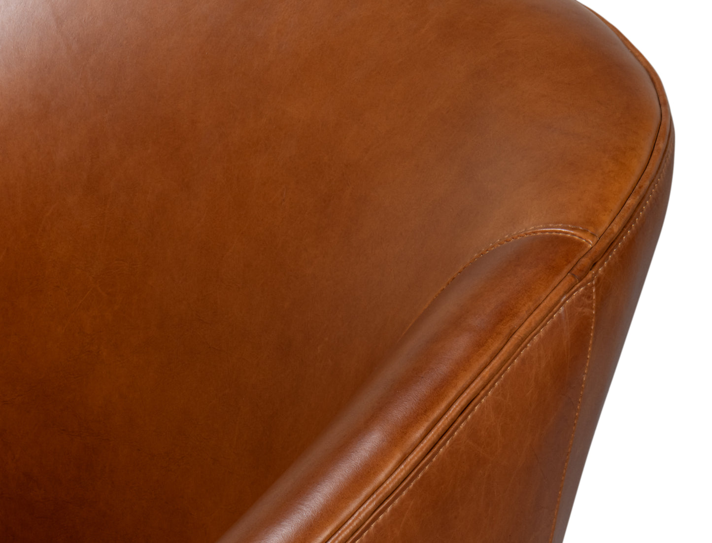 SIMMONS LEATHER CHAIR, HAVANA BROWN