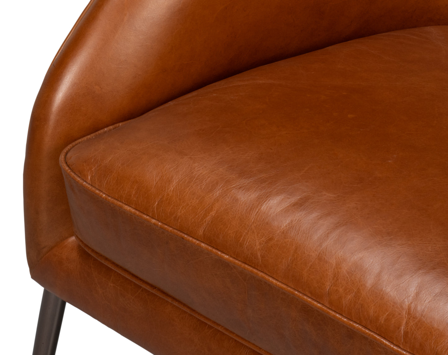 SIMMONS LEATHER CHAIR, HAVANA BROWN