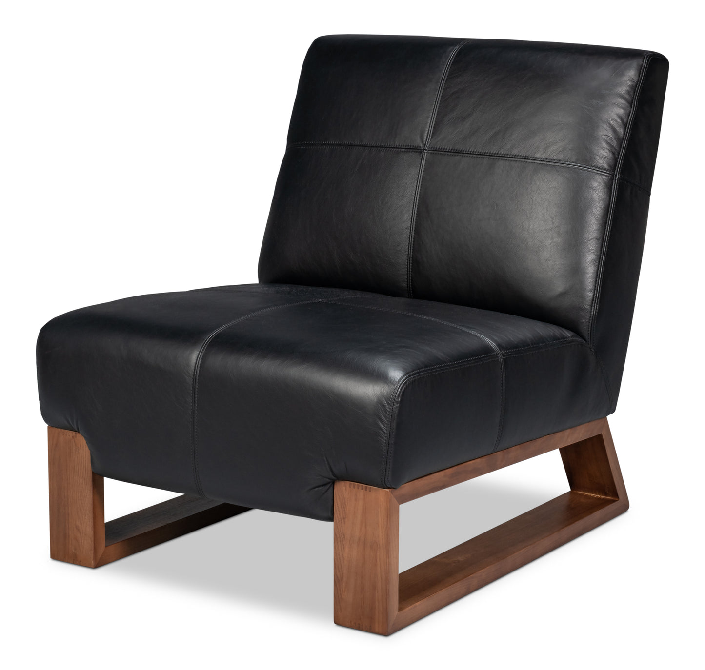WYLAM LEATHER CHAIR - ONYX BLACK