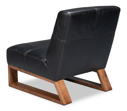 WYLAM LEATHER CHAIR - ONYX BLACK