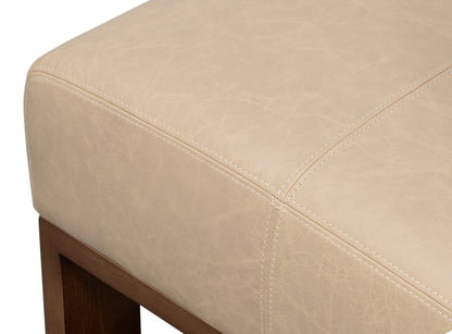 WYLAM LEATHER CHAIR CAPPUCCINO WHITE