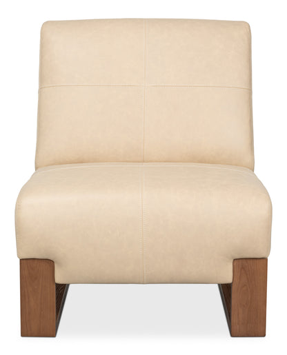 WYLAM LEATHER CHAIR CAPPUCCINO WHITE