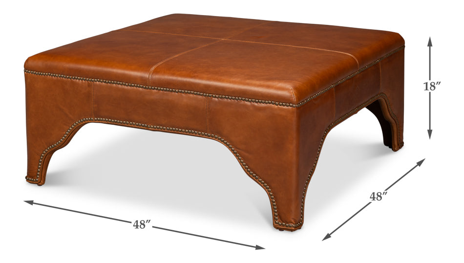 Streetman Cocktail Ottoman Havana Brown