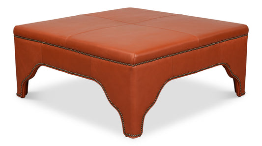 STREETMAN COCKTAIL OTTOMAN, HERMES BROWN