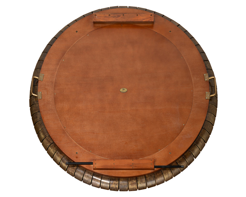 Mistral Gold Finished Brass Concentric Circles Wall Mirror