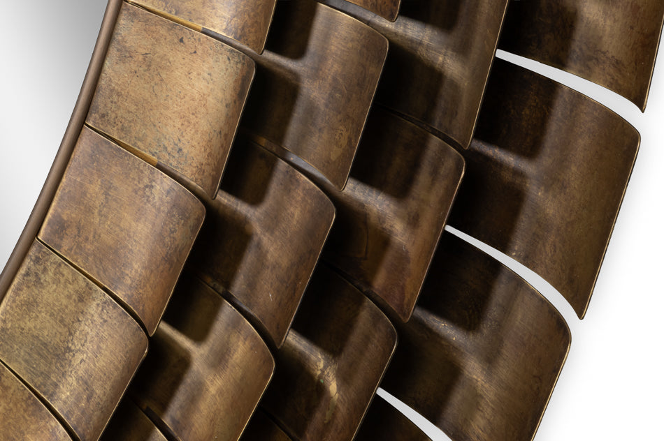 Mistral Gold Finished Brass Concentric Circles Wall Mirror
