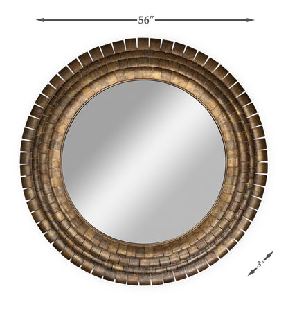 Mistral Gold Finished Brass Concentric Circles Wall Mirror