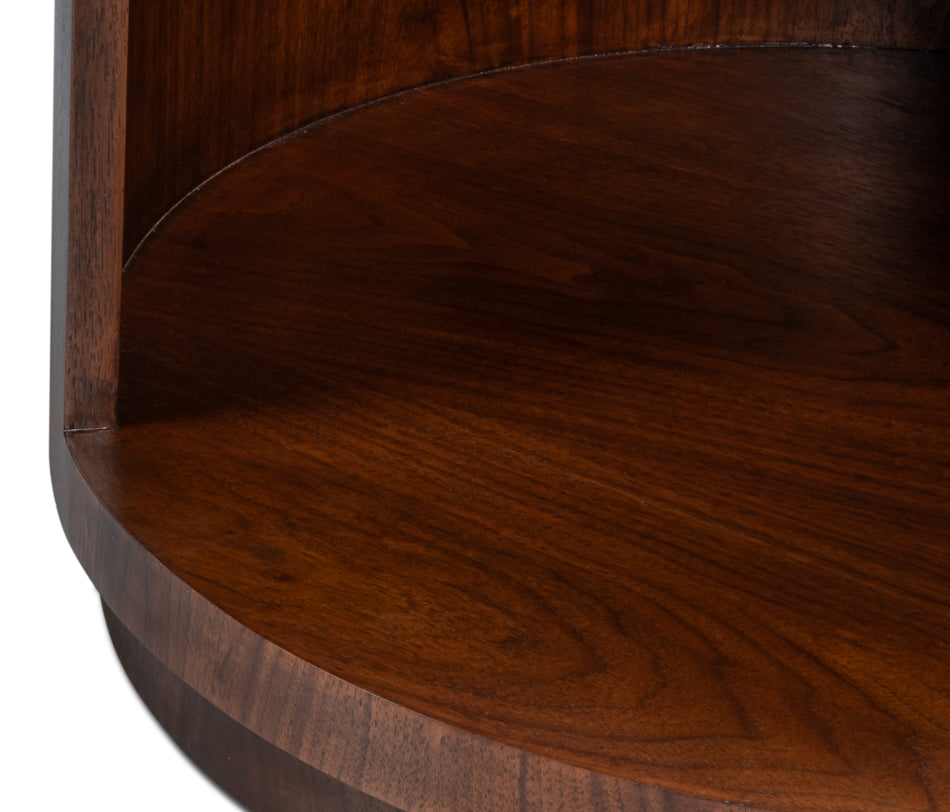 VERO SIDE TABLE, DARK WALNUT