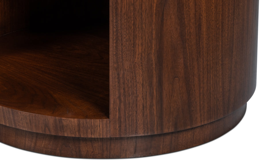 VERO SIDE TABLE, DARK WALNUT