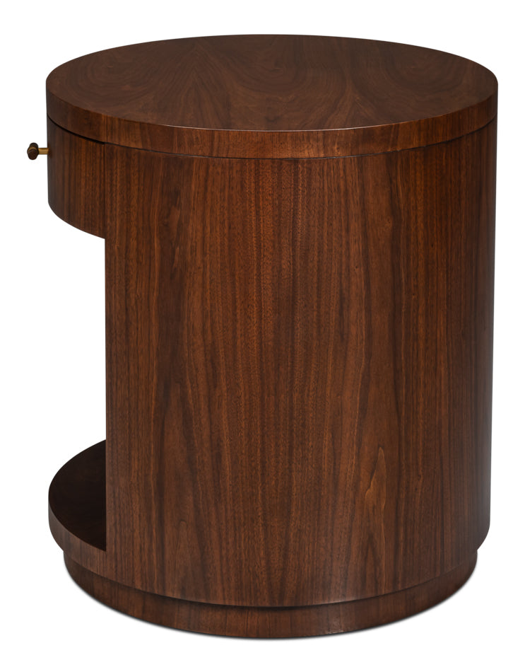 VERO SIDE TABLE, DARK WALNUT