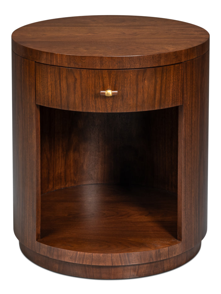 VERO SIDE TABLE, DARK WALNUT
