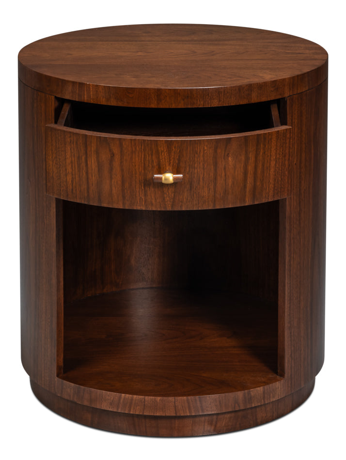 VERO SIDE TABLE, DARK WALNUT