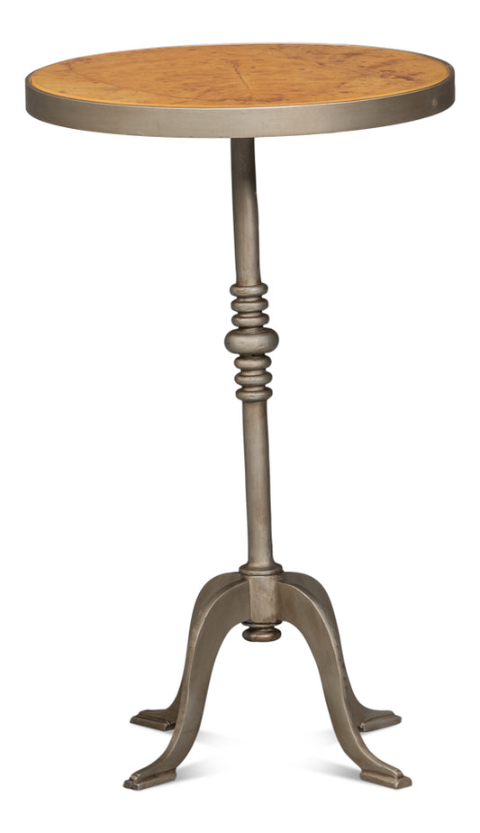 Carolina Leaf Accent Table with Natural Tobacco Leaf Top
