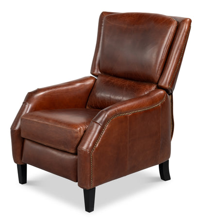 Ashford Newark Brown Leather Recliner Armchair