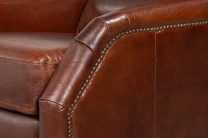 Ashford Newark Brown Leather Recliner Armchair